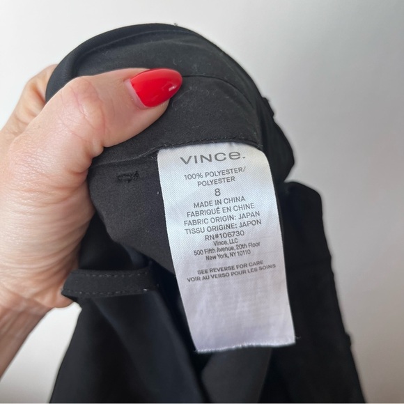 Vince Black Soft Tailored Ankle Trousers 8 - Picture 7 of 8